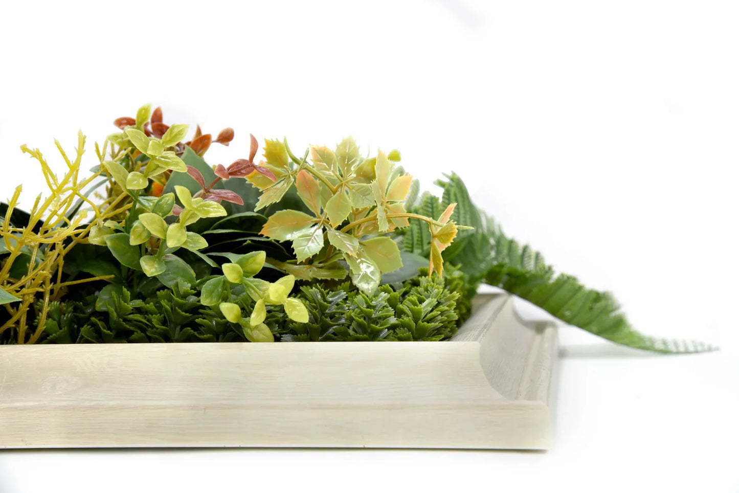YES4HOMES 3D Green Artificial Plants Wall Panel Flower Wall With Frame Vertical Garden UV Resistant 33X33CM - Mekamart Australia