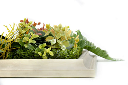 YES4HOMES 3D Green Artificial Plants Wall Panel Flower Wall With Frame Vertical Garden UV Resistant 33X33CM - Mekamart Australia