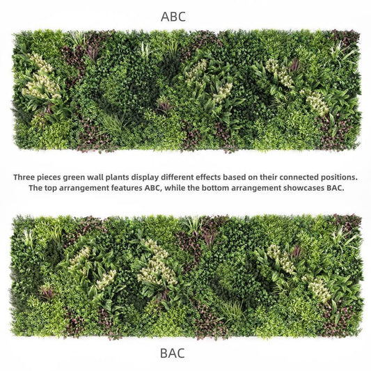 YES4HOMES 3 SQM Artificial Plant Wall Grass Panels Vertical Garden Foliage Tile Fence 1X1M - Mekamart Australia