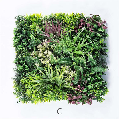 YES4HOMES 3 Artificial Plant Wall Grass Panels Vertical Garden Foliage Tile Fence 50X50 CM - Mekamart Australia