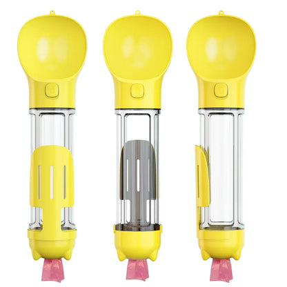 YES4PETS 4 in 1 Portable Pet Dog Puppy Cat Drinking Mug Water Feeder Bottle Valve Travel Bottle Yellow - Mekamart Australia