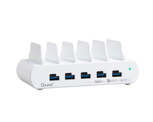 OXHORN NB-PD150D PD 150W 5-Port (5A+5C) Charging Dock with build-in rack