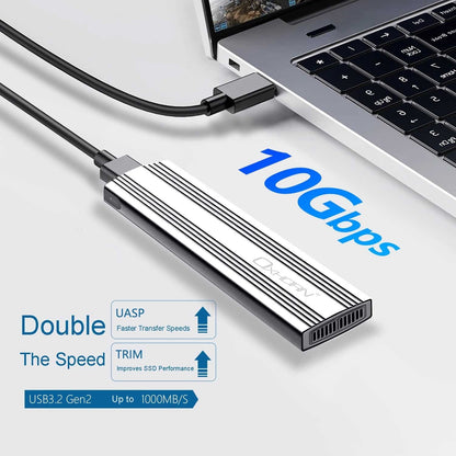 OXHORN UM-311S USB C 3.2 Gen 2 M.2 NVMe Enclosure Silver