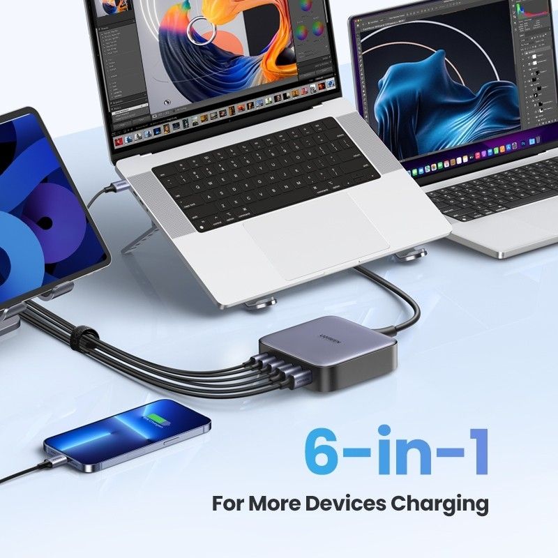 UGREEN 35044A Nexode 200W 6-port GaN Desktop Fast Charger