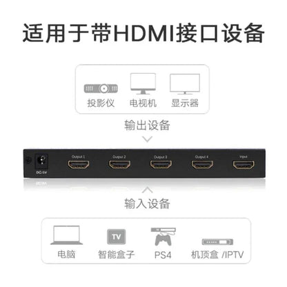 UGREEN 1 x 4 HDMI Amplifier Splitter - Black (40202) - Mekamart Australia