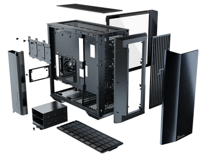 Seasonic Syncro Q704 Aluminum Case with Syncro DPC-850 850W 80 Plus Platinum PSU &amp; Connect Module RED DOT AWARD WINNER 2021 - Mekamart Australia