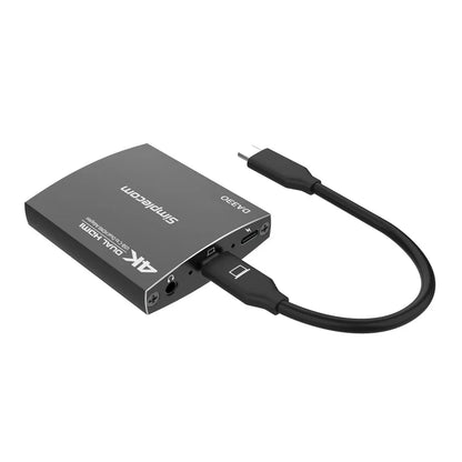 Simplecom DA330 USB-C to Dual HDMI MST Adapter 4K@60Hz with PD and Audio Out - Mekamart Australia