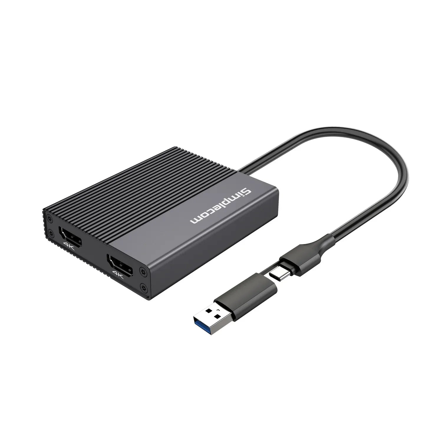 Simplecom DA369 USB 3.0 or USB-C to Dual 4K HDMI 2.0 Display Adapter for 2x 4K@60Hz Extended Screens - Mekamart Australia