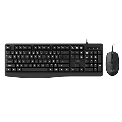 AOC KM170B/97 Wired Home & Office Keyboard + Mouse Combo 1.5M cables Black