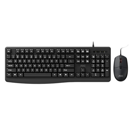 AOC KM170B/97 Wired Home & Office Keyboard + Mouse Combo 1.5M cables Black