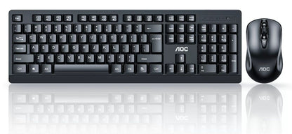 AOC KM210B/97 Home & Office Wireless Keyboard & Mouse Combo 2.4G USB Black