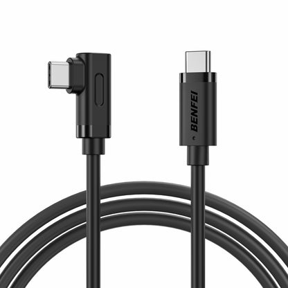 BENFEI 428BK-1M USB C to Right Angle USB C Cable , 90-dgree Angled USB 2.0 Type C Charger Cable, 3A Fast Charging & 480Mbps Data Sync, Durable PVC