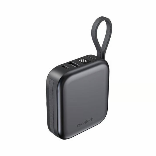 CHOETECH B697-BK 10000mAh CCC Certified LED display 22.5W power bank for Mobile/Apple watch/Airpods