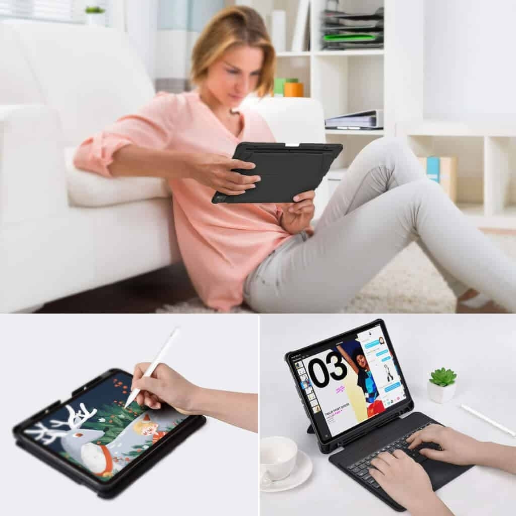 CHOETECH BH-017 Bluetooth Keyboard with Touchpad and Backlight for iPad Pro 10.9 " (Black)