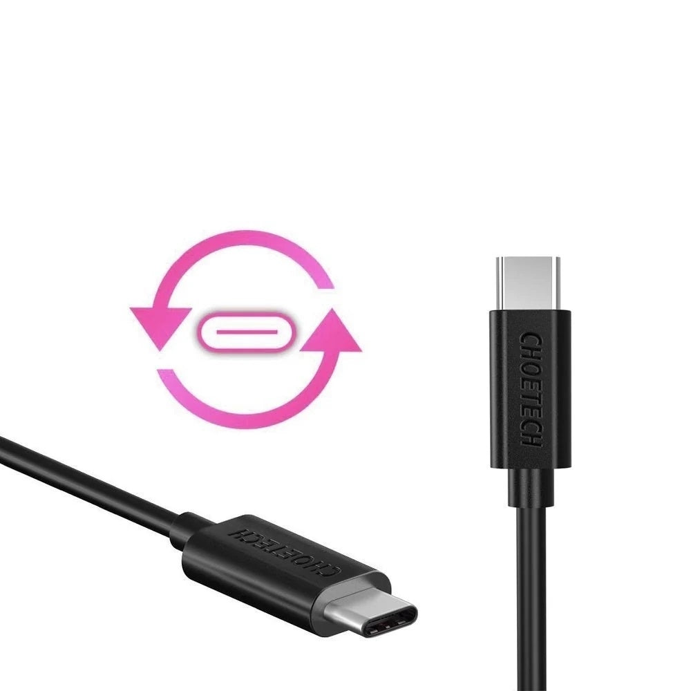 CHOETECH CC0002 USB-C to USB-C Cable USB3.1 Gen2 5V/3A 10 Gbps 1M Black