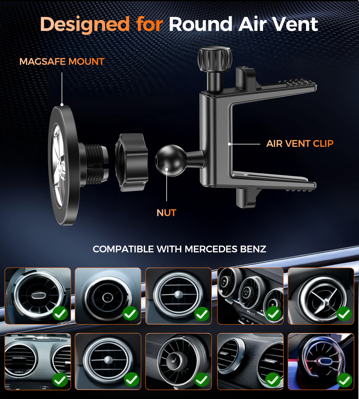Choetech H093-BK Magnetic Car Phone Mount