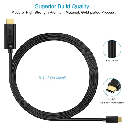 CHOETECH XCH-0030 USB-C To HDMI Cable 3M - Mekamart Australia