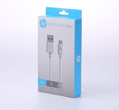 HP DHC-TC100 USB-A to USB-C Cable, Charge and Sync, 1M, White