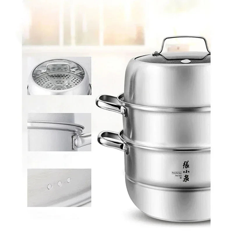 Zhang Xiao Quan 28cm 3-Tier Steamer - Mekamart Australia