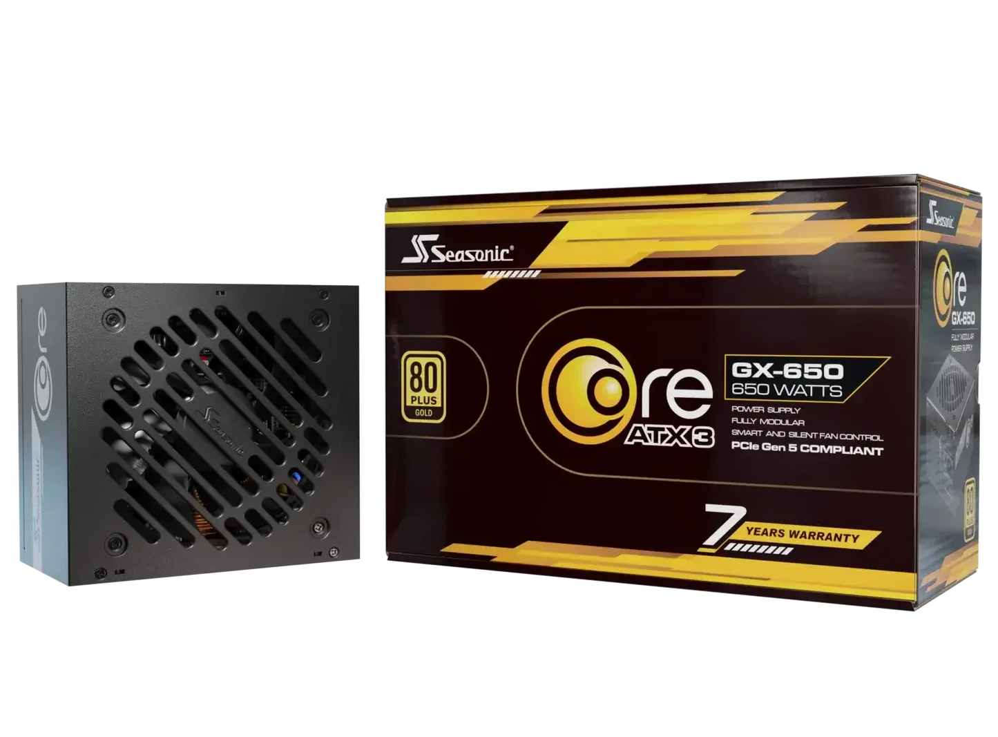 Seasonic Core GX-650 ATX3 80 Plus Gold Full Modular 650W PSU (SRP-CGX651-A5A32SF) - Mekamart Australia