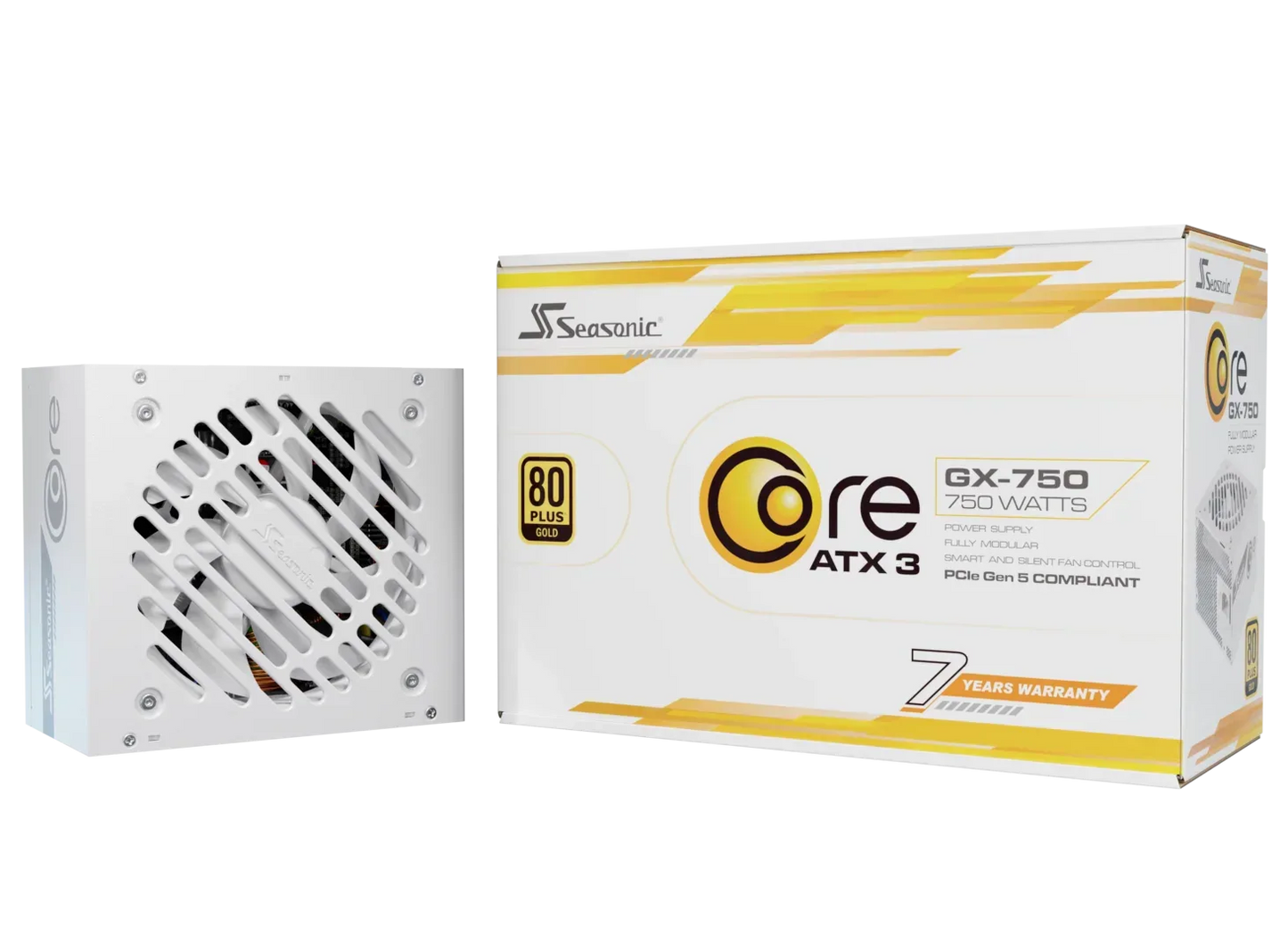 Seasonic CORE GX-750 White ATX 3.1 750W (SRP-CGX751-A5A32SF-WHITE) - Mekamart Australia