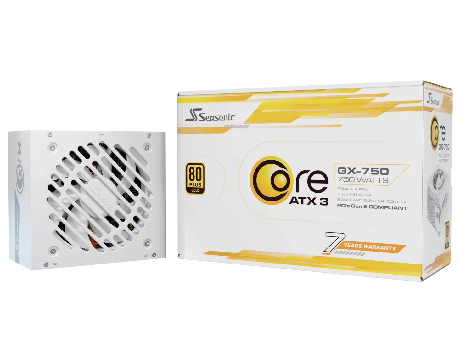 Seasonic CORE GX-750 White ATX 3.1 750W (SRP-CGX751-A5A32SF-WHITE) - Mekamart Australia