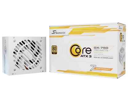 Seasonic CORE GX-750 White ATX 3.1 750W (SRP-CGX751-A5A32SF-WHITE) - Mekamart Australia