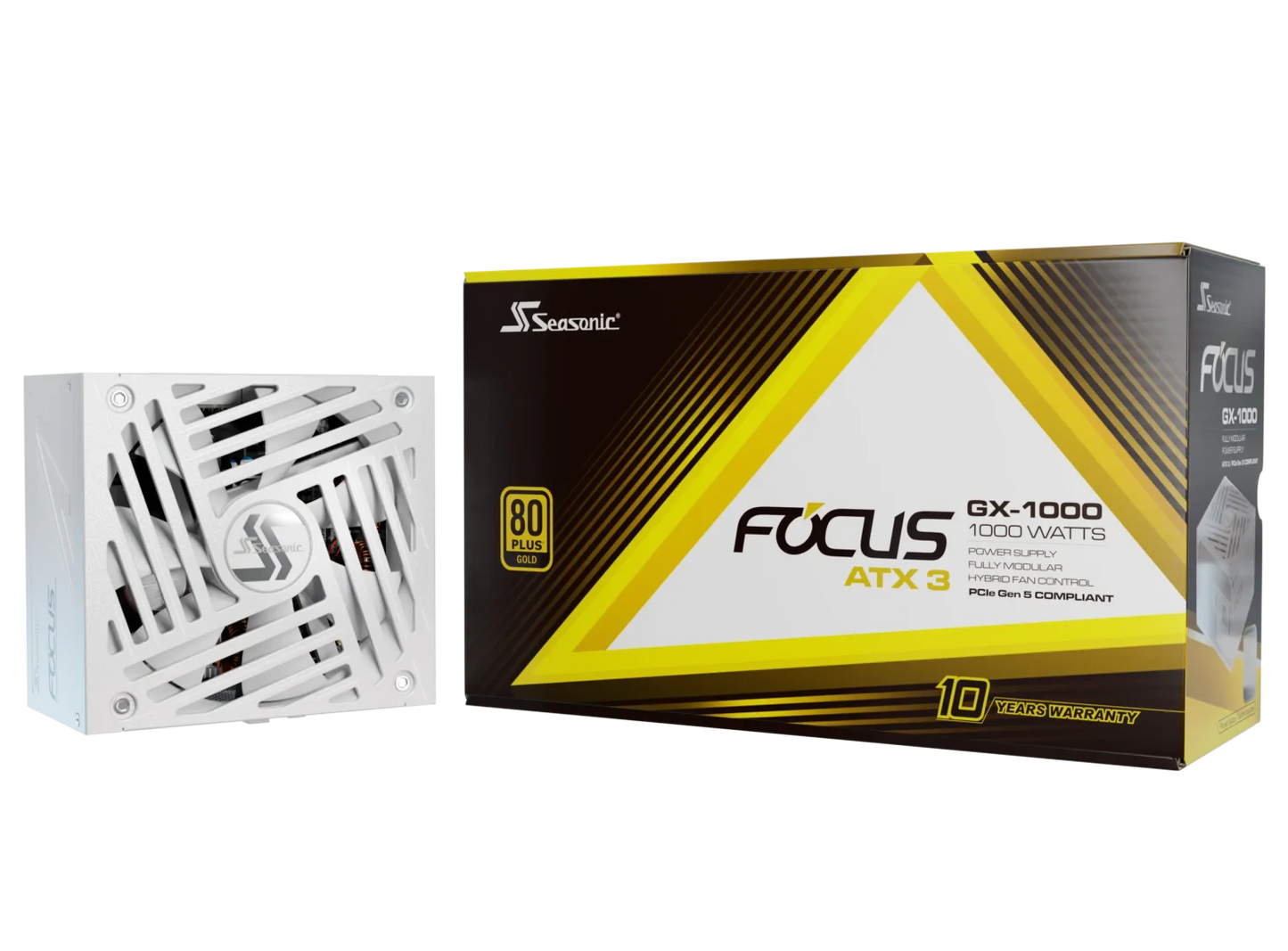 Seasonic 1000W Focus GX-1000 V4 WHITE Fully-Modular 80 PLUS Gold ATX3.1/PCIe 5.1 PSU