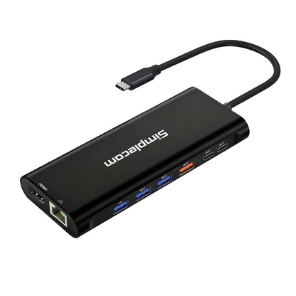 Simplecom CHT814 14-in-1 USB-C 4K Triple Display MST Docking Station with Dual HDMI DP