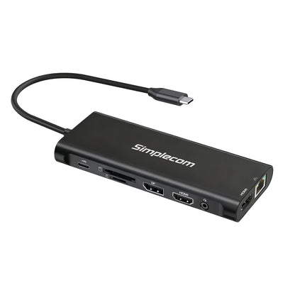Simplecom CHT814 14-in-1 USB-C 4K Triple Display MST Docking Station with Dual HDMI DP