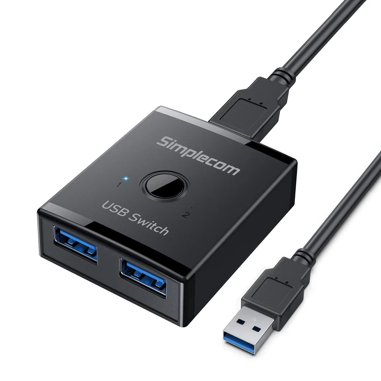 Simplecom KM125 Bi-Directional 2-Way USB 3.0 Switch 1 In 2 Out (2 In 1 Out) 5Gbps - Mekamart Australia