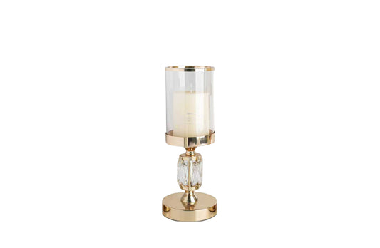 Abode Crystal Candle Holder – Gold - Small