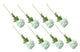 Artificial Single Stem Rose 50cm - White - Set of 8 Stems - Mekamart Australia