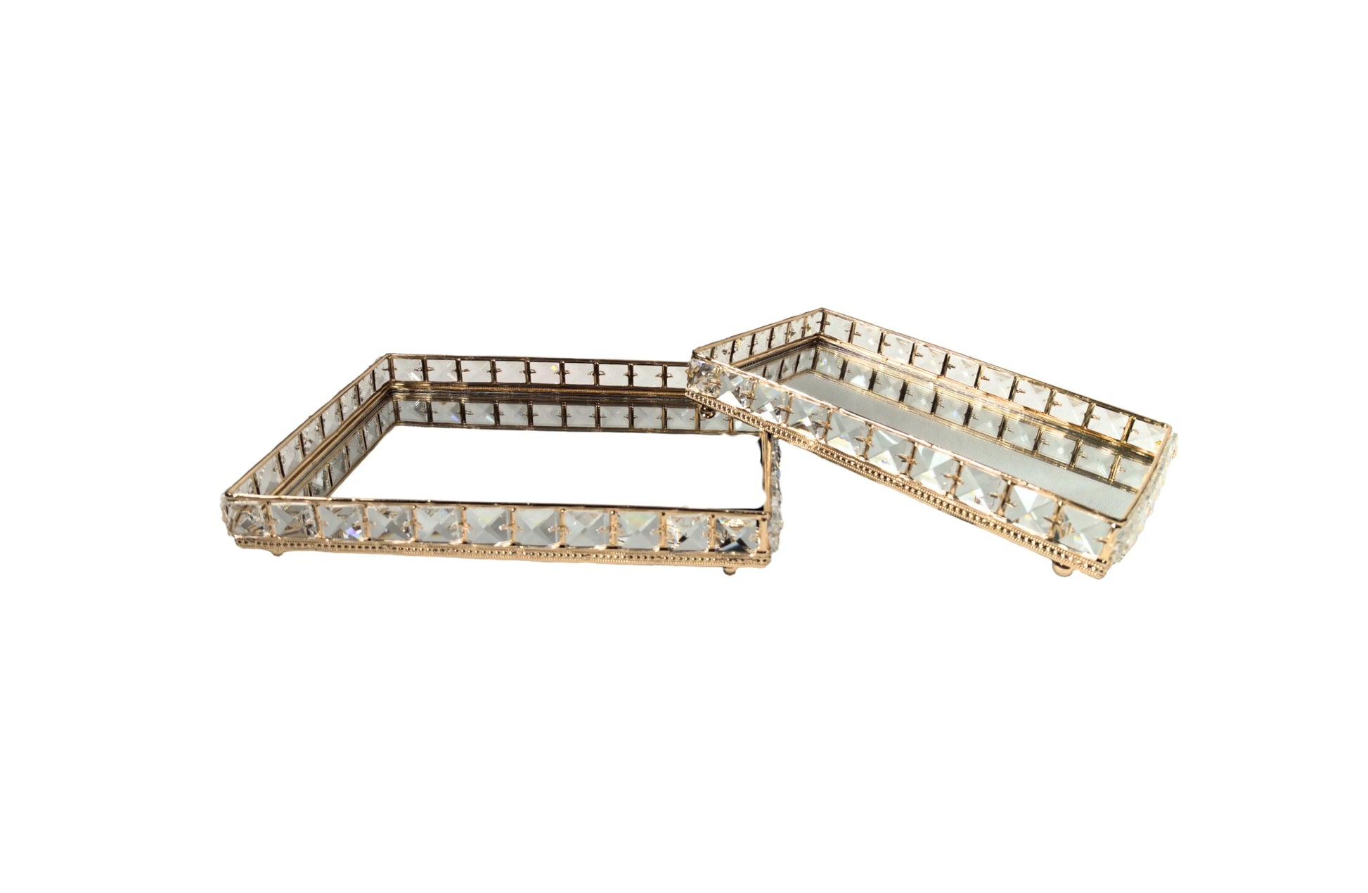Katie Tray - Rectangle - Set of 2 - Gold - Mekamart Australia