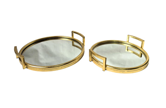 Eliza Round Tray - Large - Gold - Mekamart Australia