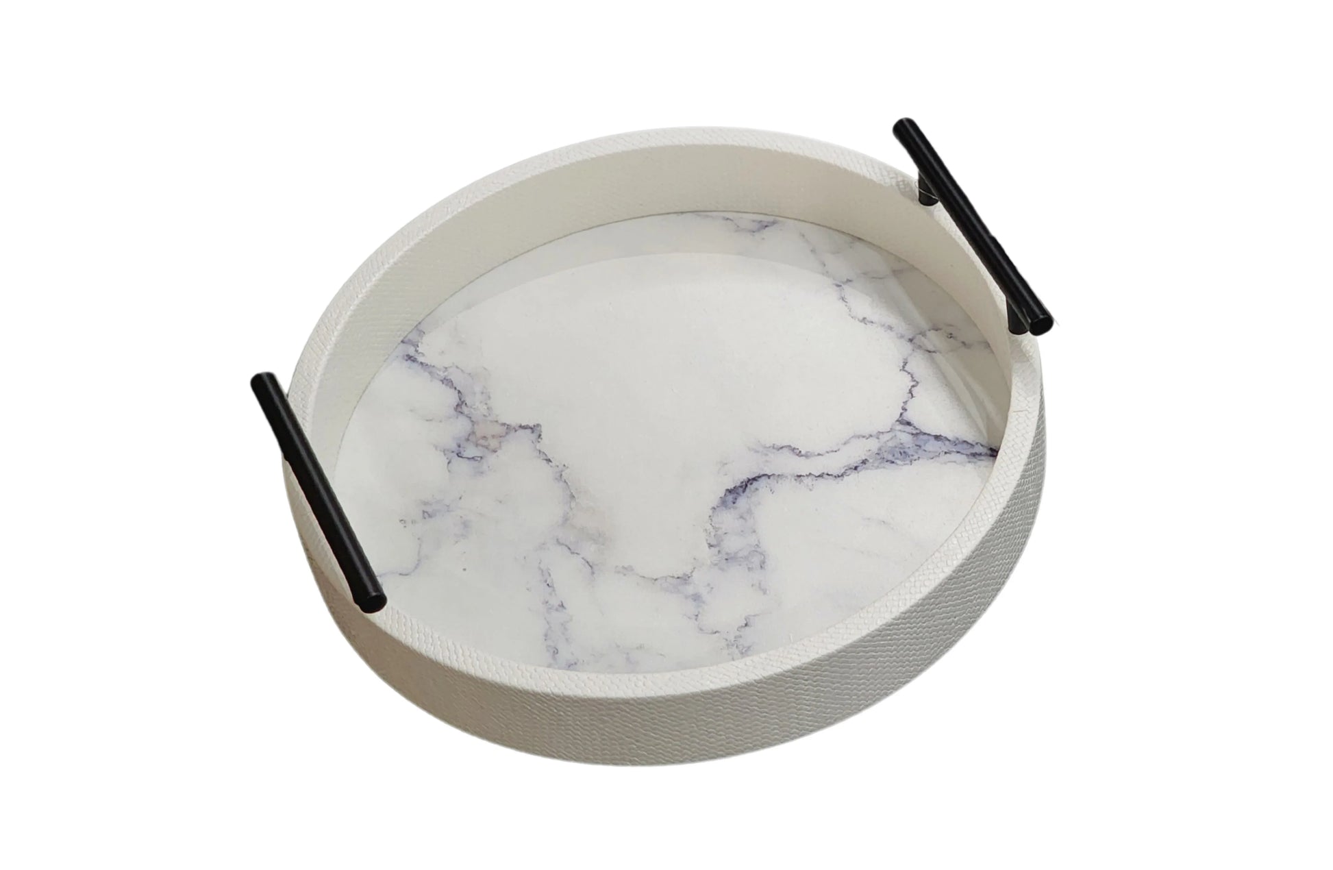 Maison Round Tray - Large - White - Mekamart Australia