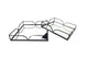 Willow Square Tray - Large - Black - Mekamart Australia