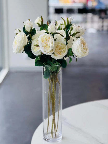 Clear Cylinder Flower Vase 40cm - Mekamart Australia