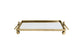Eliza Small Rectangle Iron Mirror Tray with Handles - Gold - Mekamart Australia