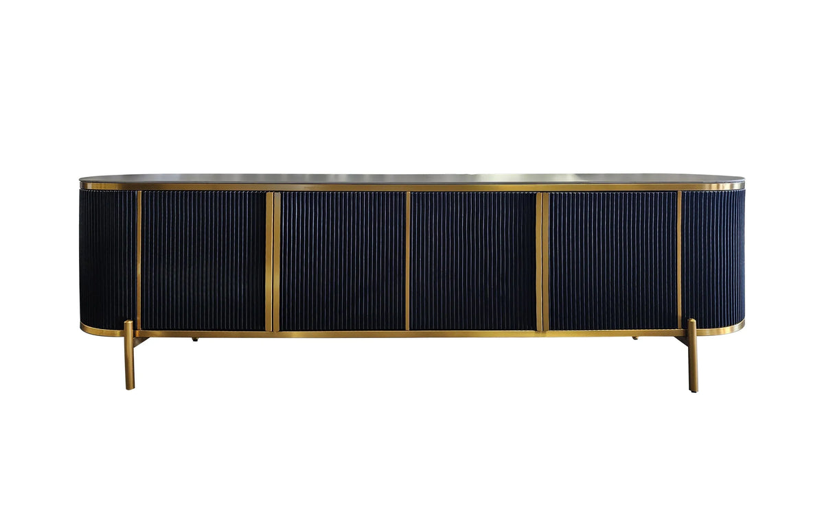 Kingsley TV unit - Black - Mekamart Australia