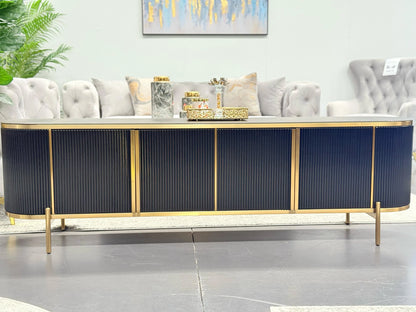 Kingsley TV unit - Black - Mekamart Australia