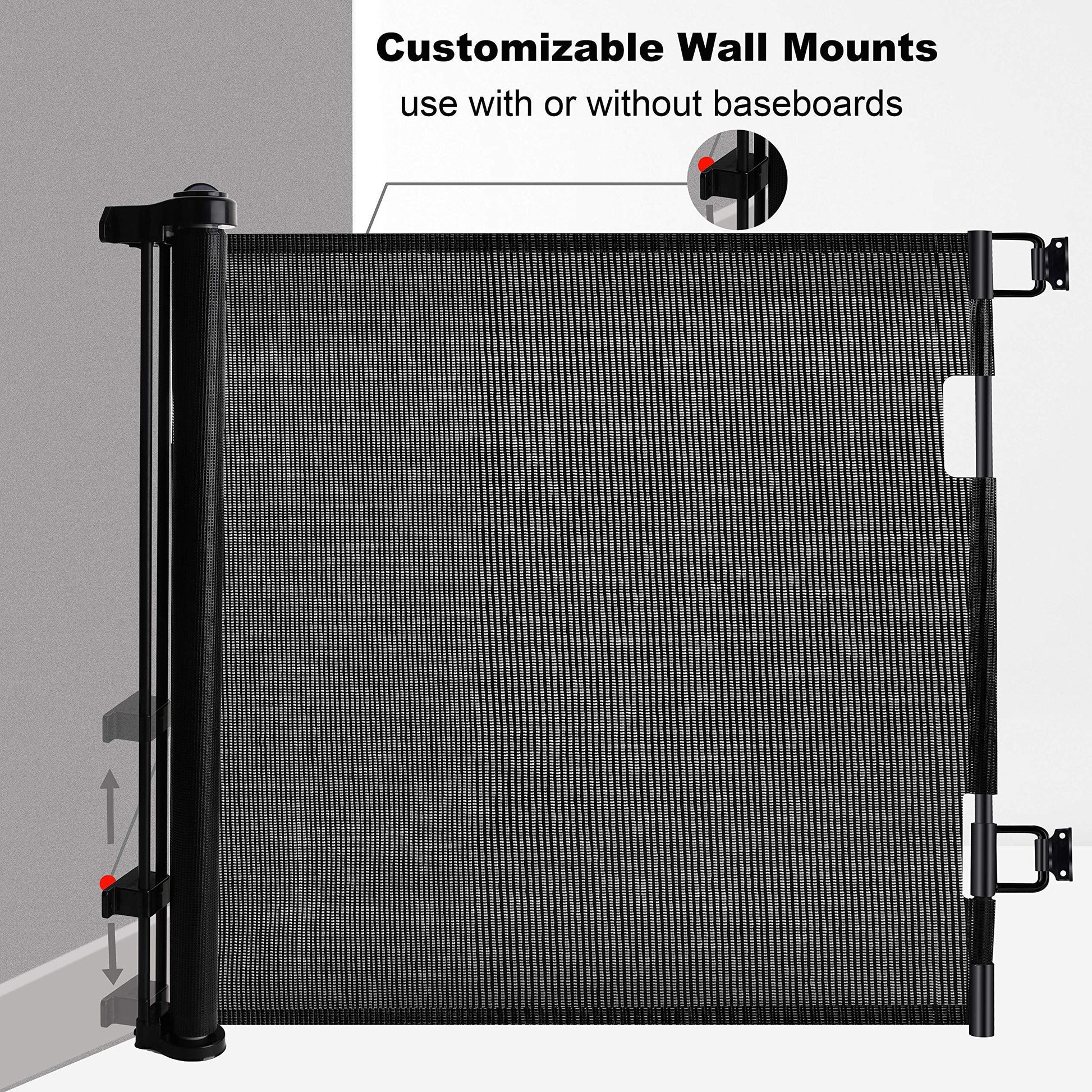 Retractable 1.5M Doorways Hallways Stairs Baby Gate Dog Pet Gate Indoor Outdoor Safety Gates - Mekamart Australia