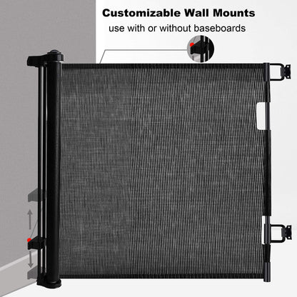 Retractable 3M Doorways Hallways Stairs Baby Gate Dog Pet Gate Indoor Outdoor Safety Gates - Mekamart Australia