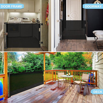 Retractable 3M Doorways Hallways Stairs Baby Gate Dog Pet Gate Indoor Outdoor Safety Gates - Mekamart Australia