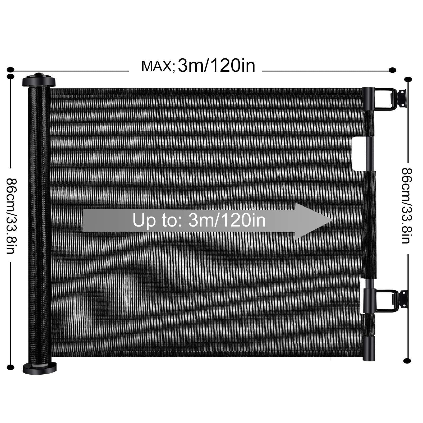 Retractable 3M Doorways Hallways Stairs Baby Gate Dog Pet Gate Indoor Outdoor Safety Gates - Mekamart Australia