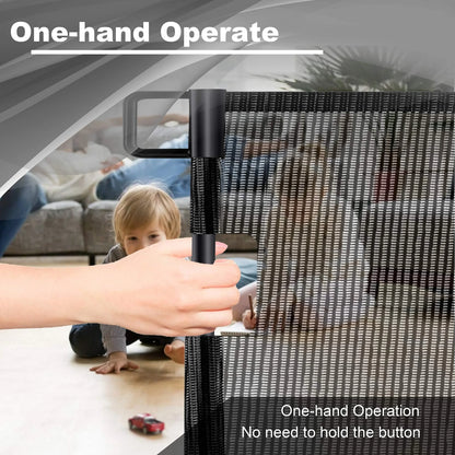 Retractable 3M Doorways Hallways Stairs Baby Gate Dog Pet Gate Indoor Outdoor Safety Gates - Mekamart Australia
