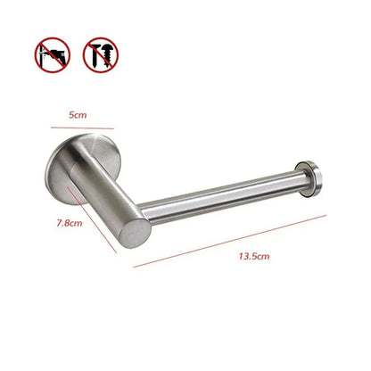 Toilet Paper brushed Holder Self Adhesive Bathroom Paper Roll Holder Roll Holder 304 - Mekamart Australia