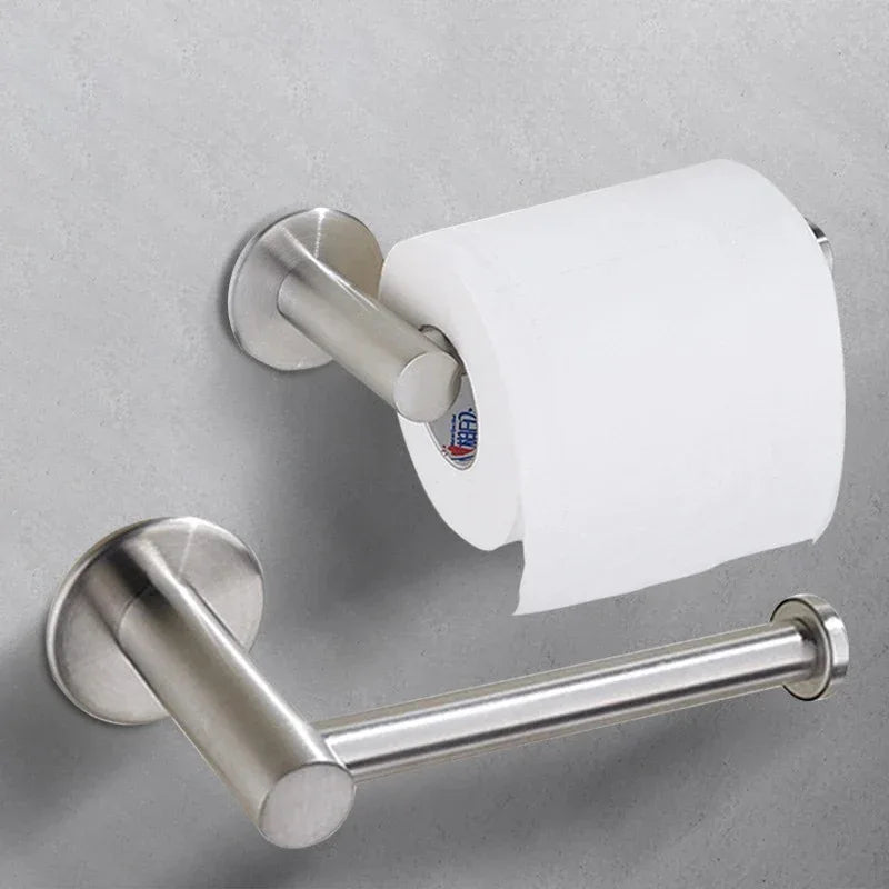 Toilet Paper brushed Holder Self Adhesive Bathroom Paper Roll Holder Roll Holder 304 - Mekamart Australia