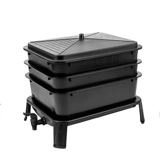 Worm Farm Factory worm wee Composter 30L 4 Trays Compost Bin Worm Farm Composting System - Mekamart Australia