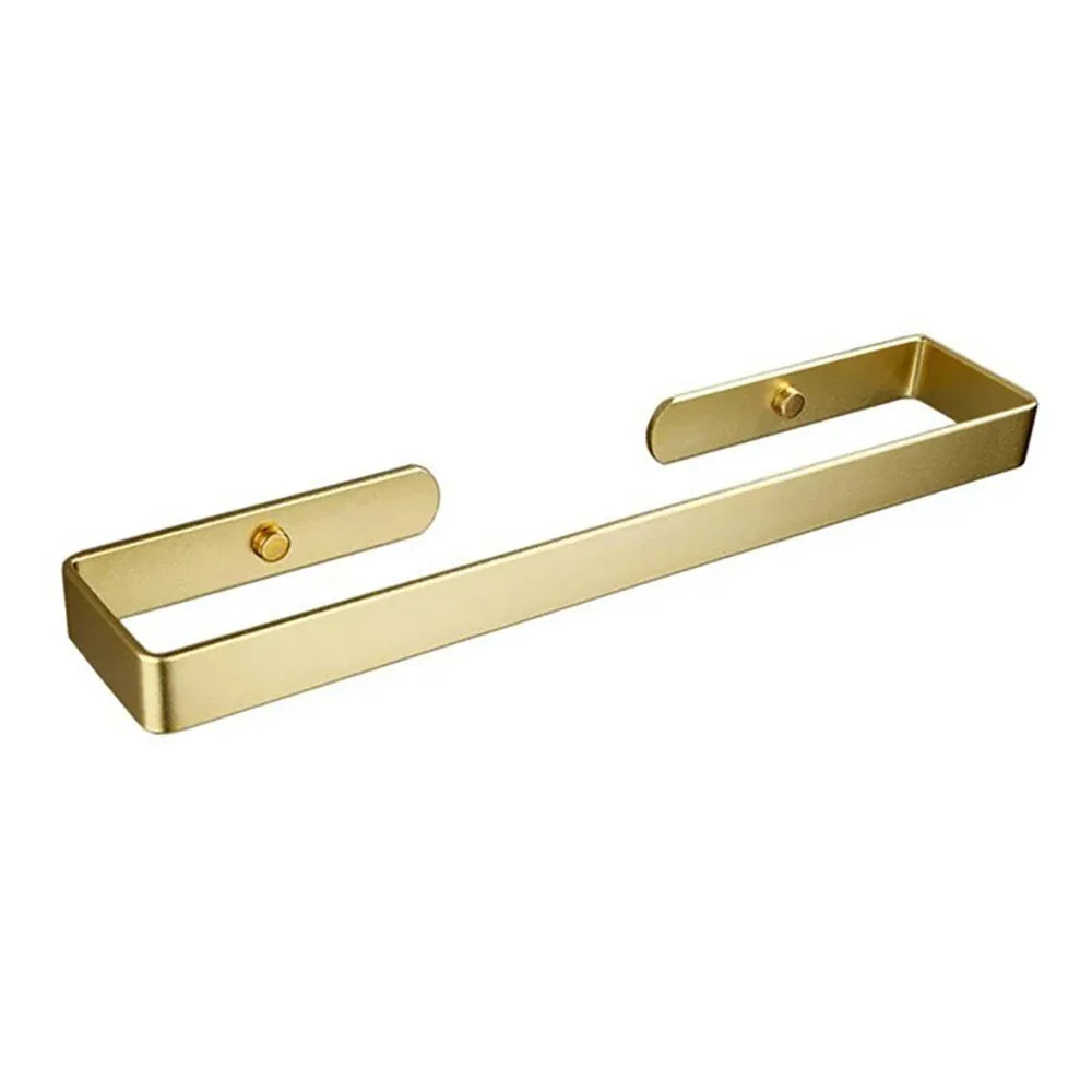 Gold Kitchen Bathroom Paper Holder Towel Holder Self Adhesive or Screw Mount 40cm - Mekamart Australia